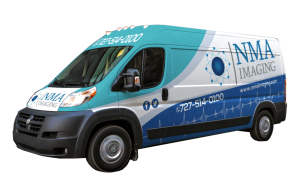 NMA Imaging van used to transport mobile nuclear cardiology equipment